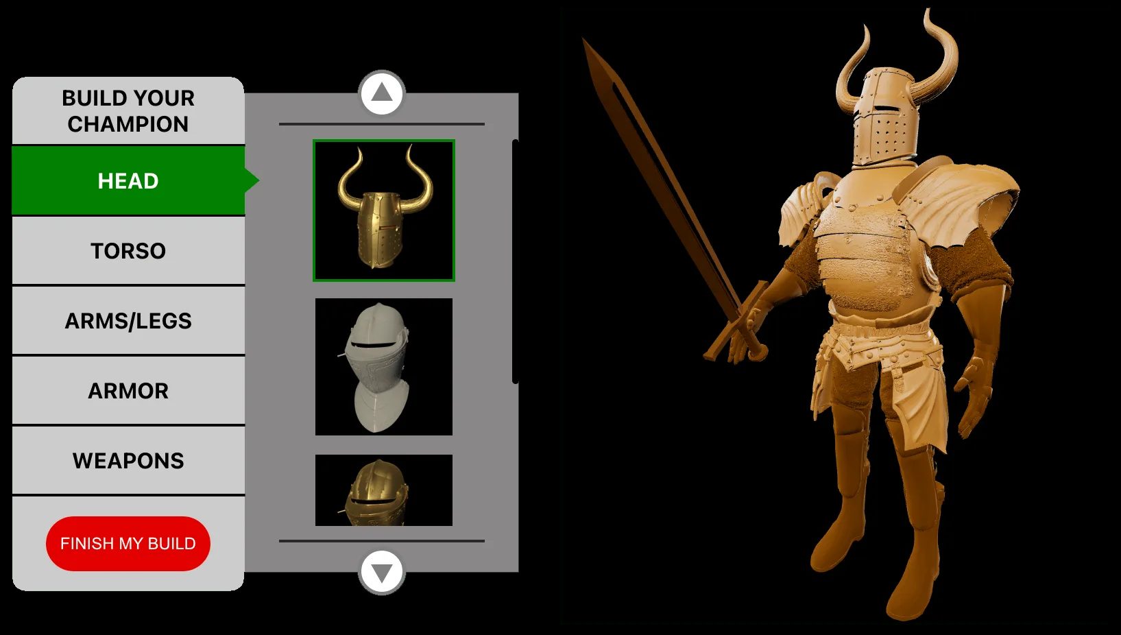 3D konfigurátor hraček zobrazující přizpůsobitelnou hračku