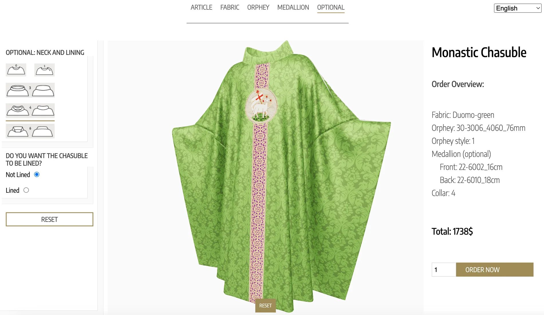 Fashion configurator showing customisable apparel and accessories
