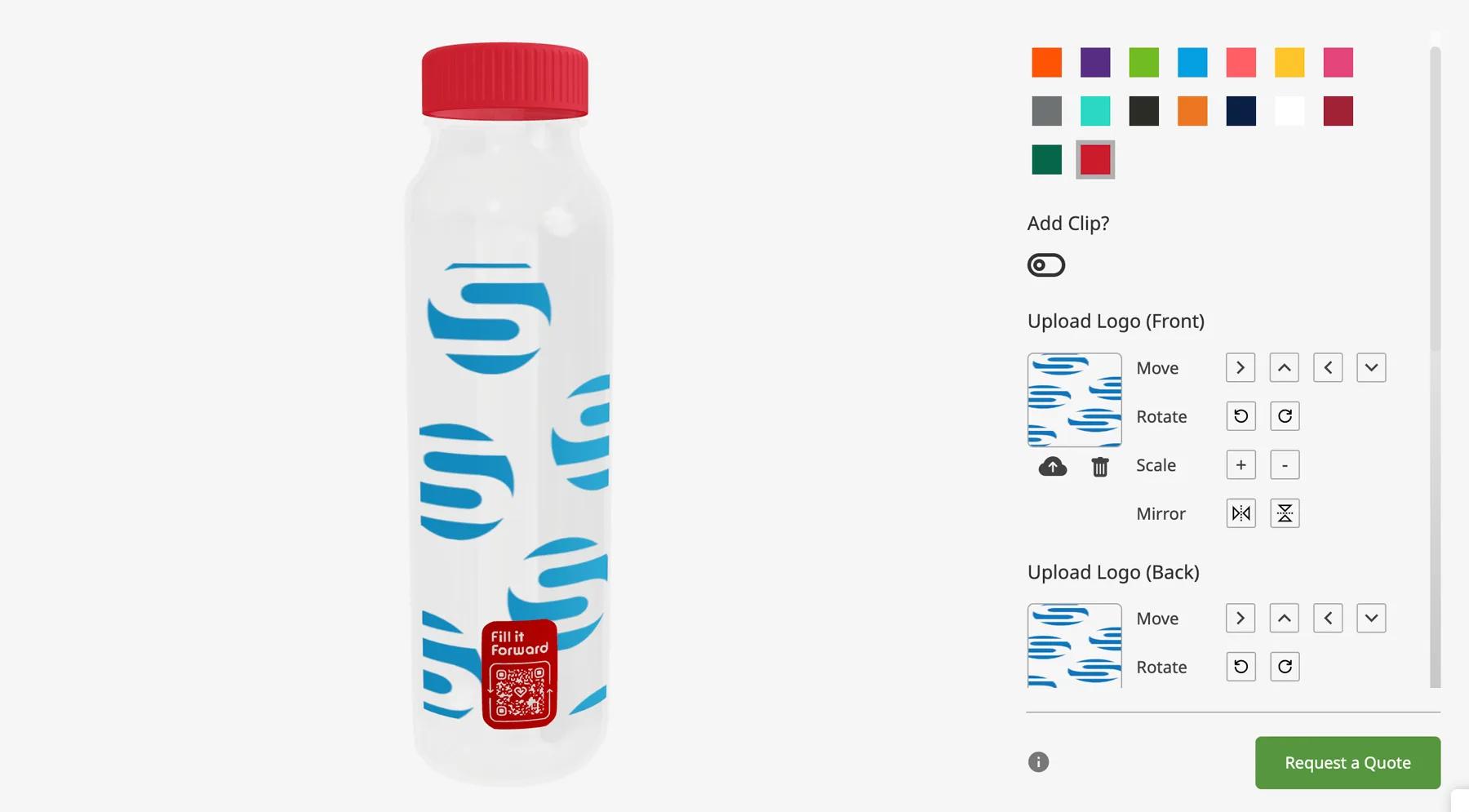 Fill it Forward: a 3D water bottle builder wired into an ERP
