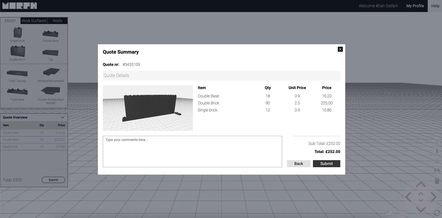 A meeting space configured in Morph Creator