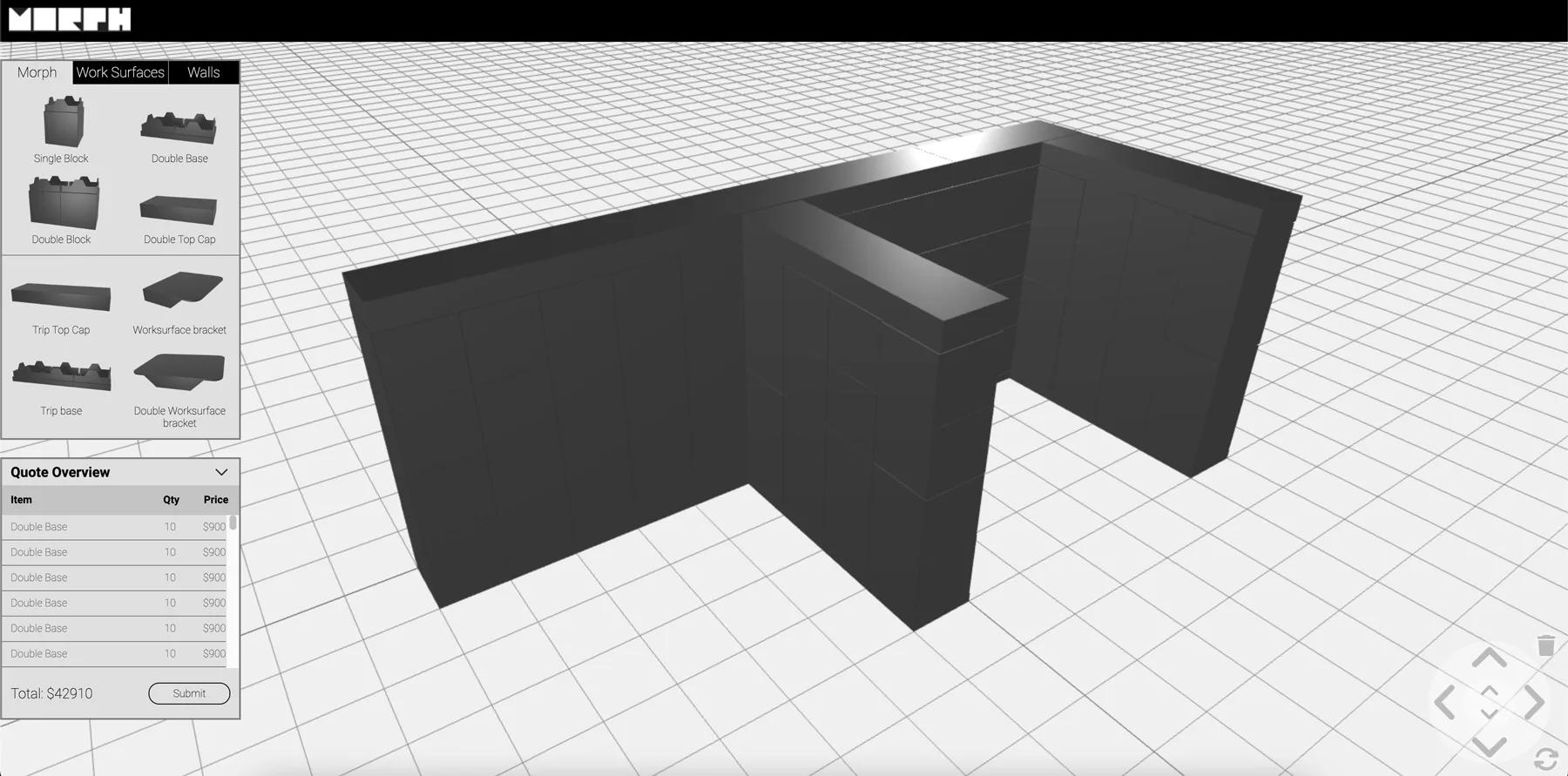 Project view in the Morph Creator configurator