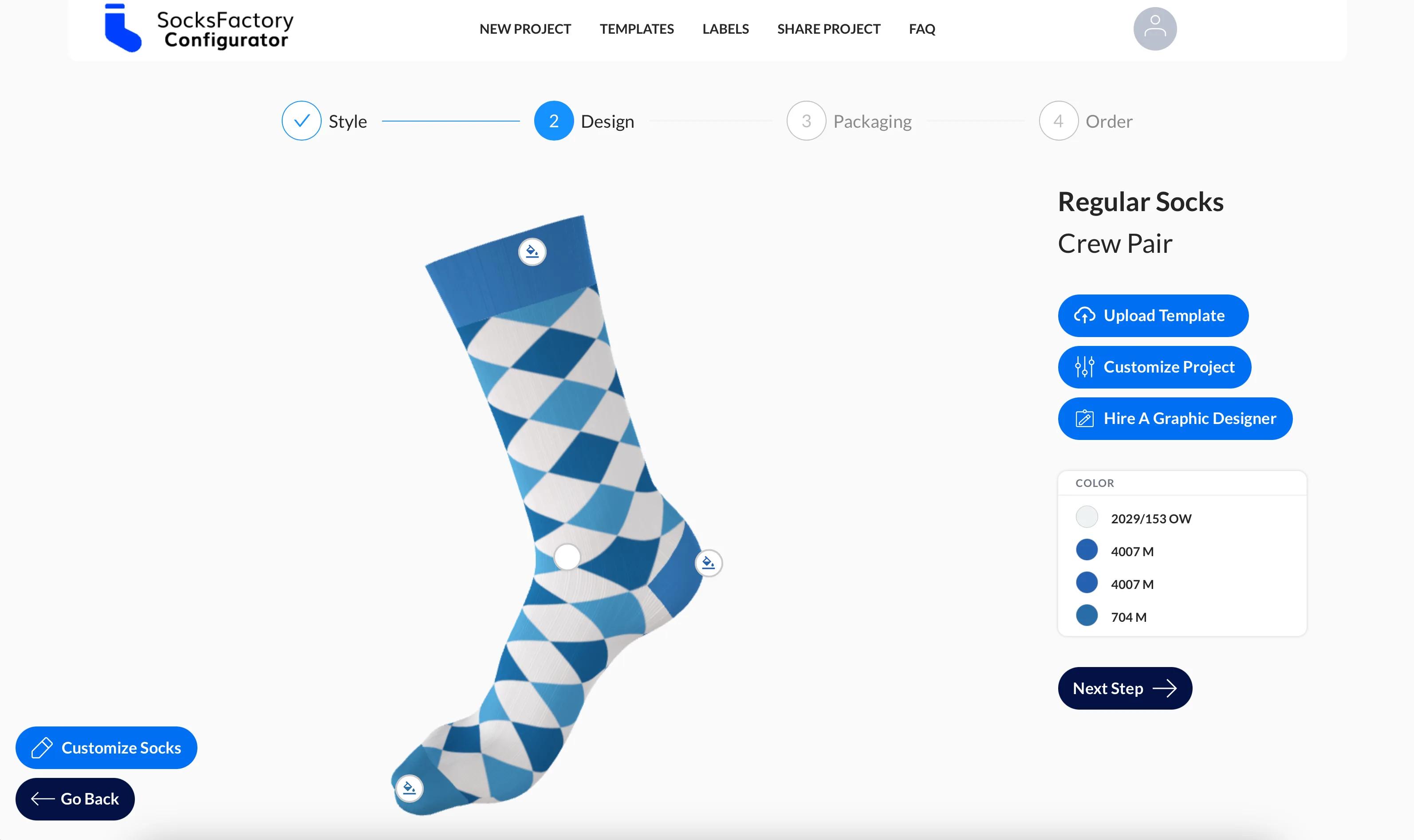 SocksFactory: designing your own socks in 3D, in three languages