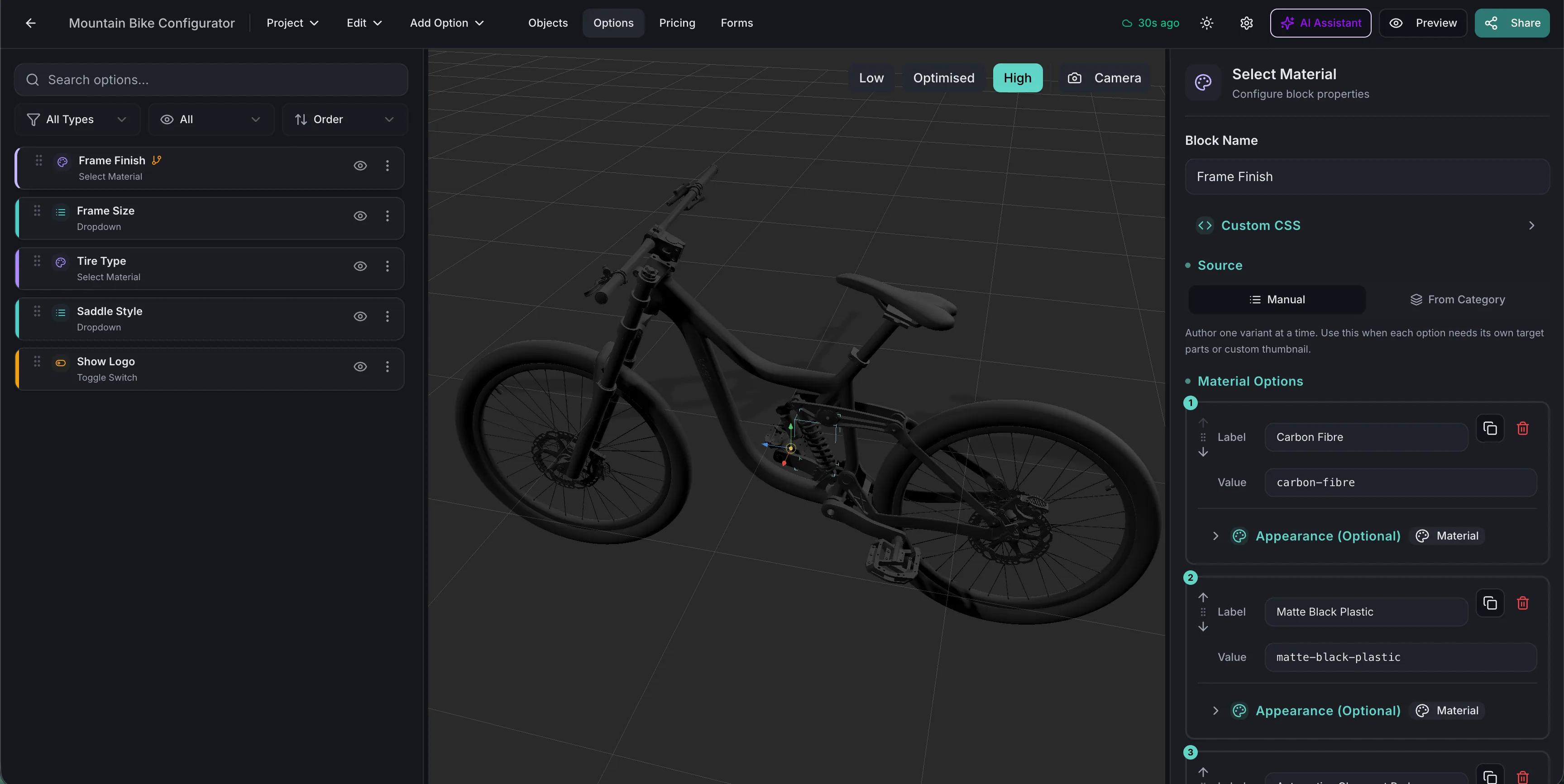 Vytváření a správa parametrů produktu v Simplio3D