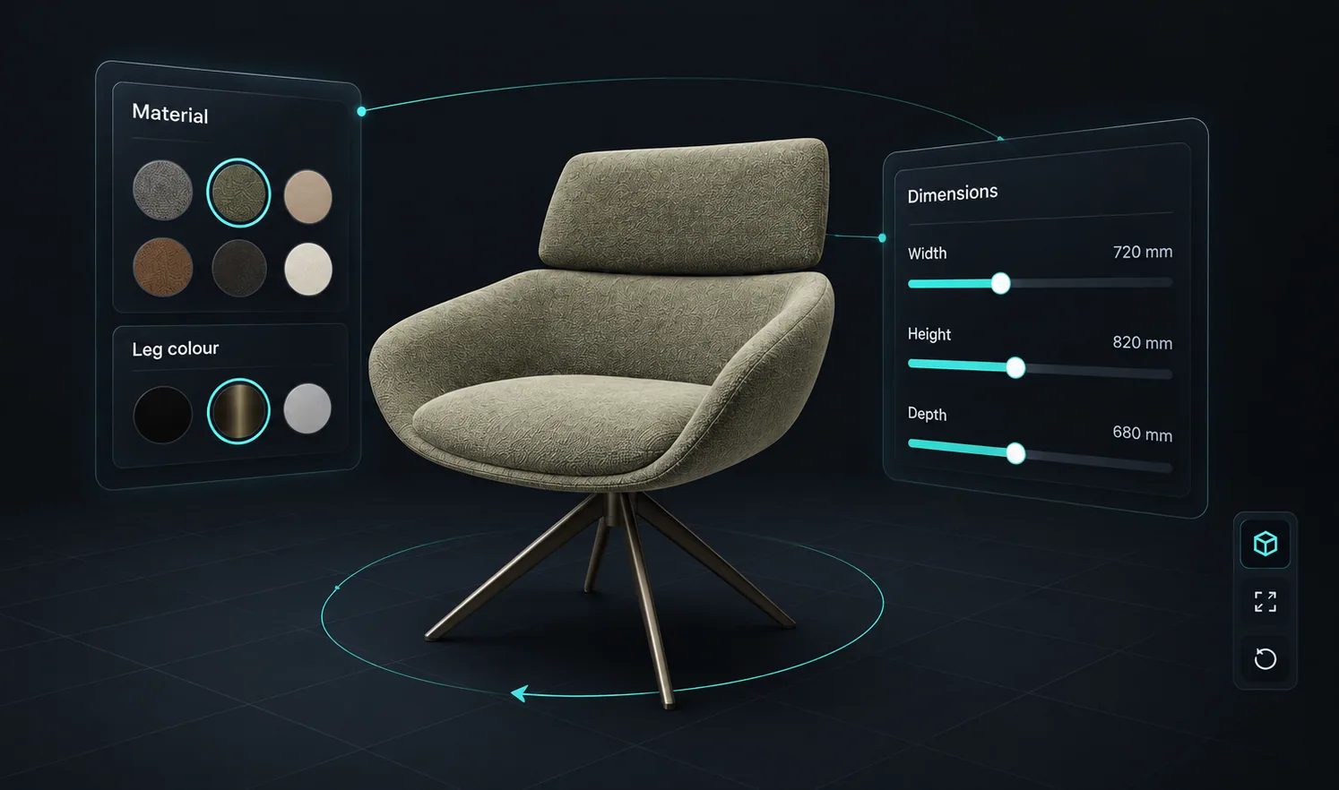 Byg en produktkonfigurator visuelt i Simplio3D editoren